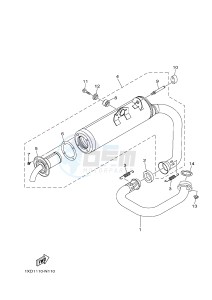 YXM700E YXM700PHF VIKING EPS HUNTER (1XPL) drawing EXHAUST