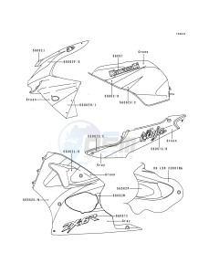 ZX 600 G [NINJA ZX-6R] (G1-G2) [NINJA ZX-6R] drawing DECALS-- GREEN_GRAY- -