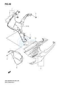 GSX1300R (E3-E28) Hayabusa drawing SIDE COWLING (MODEL K8)