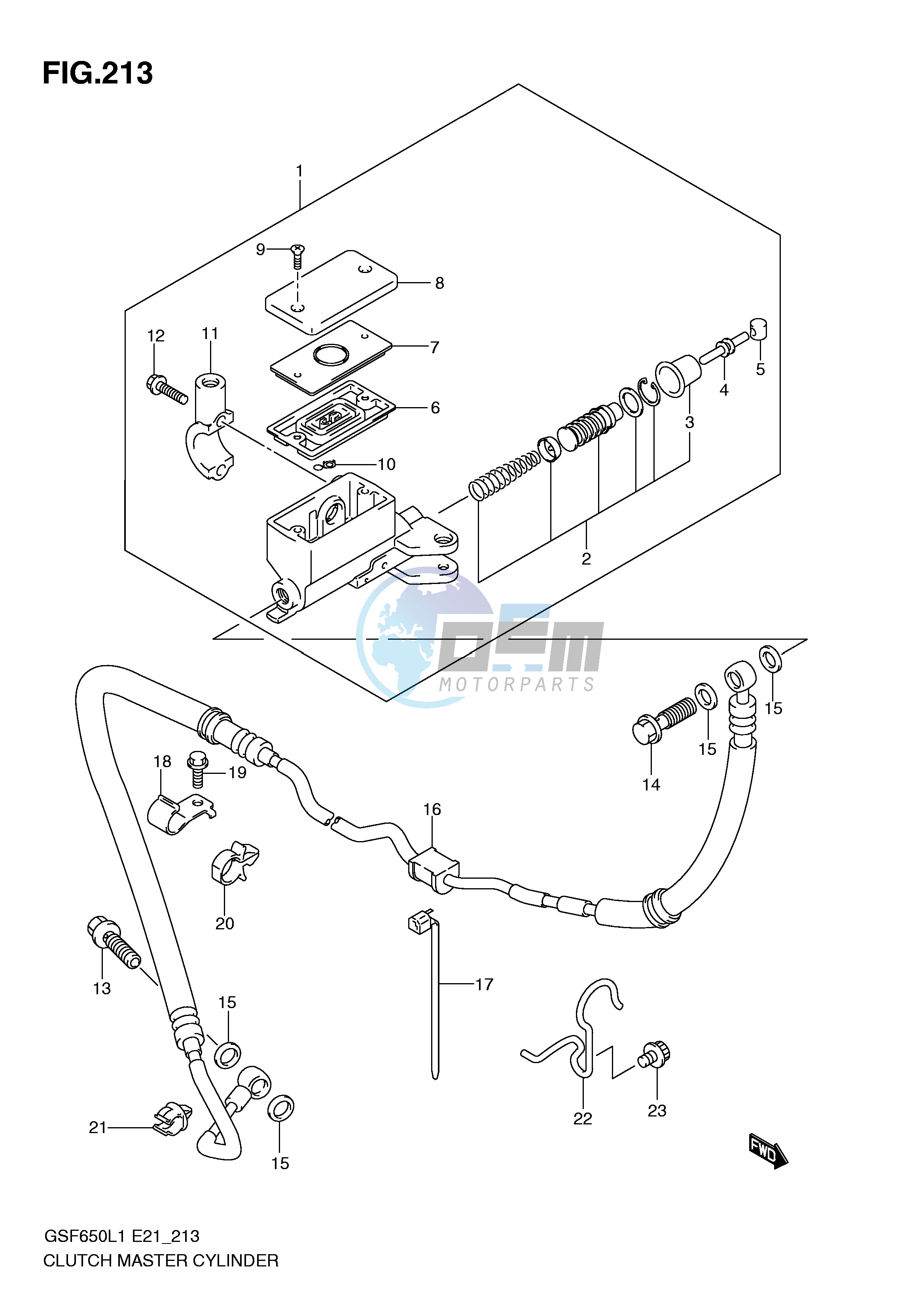 CLUTCH MASTER CYLINDER (GSF650L1 E21)