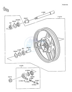 ZX 600 C [NINJA 600R] (C8-C9) [NINJA 600R] drawing FRONT WHEEL