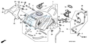 CBR125RW9 UK - (E / WH) drawing FUEL TANK (CBR125RW7/RW9/RWA)