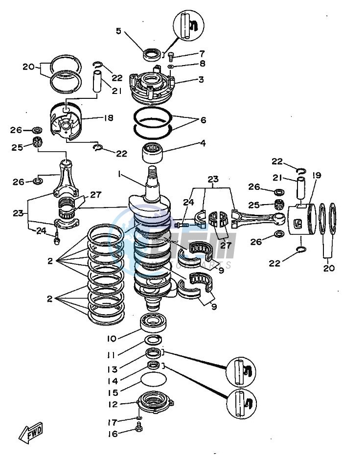 CRANKSHAFT--PISTON