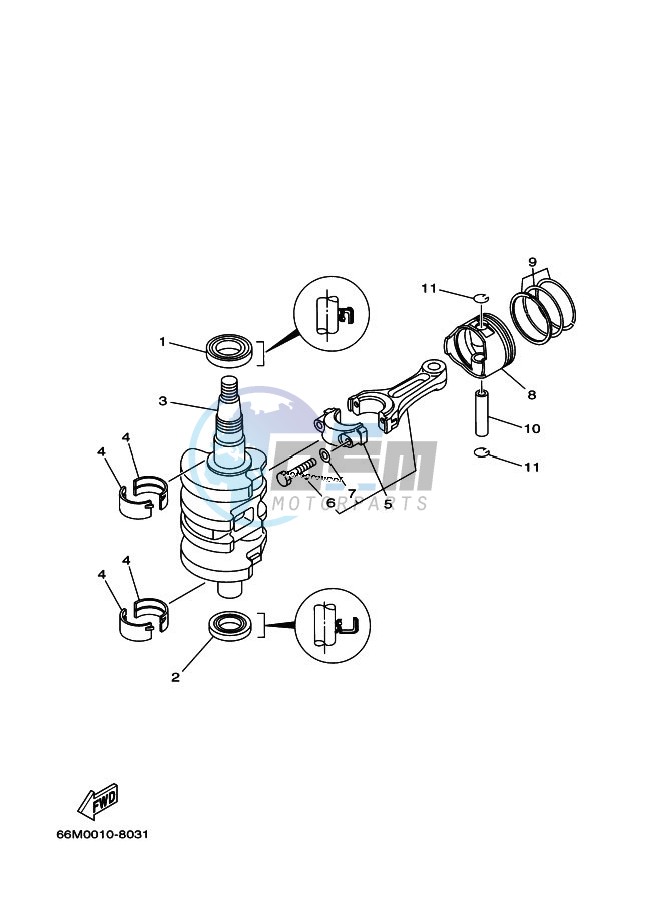 CRANKSHAFT--PISTON