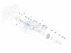 Beverly 300 ie ABS E4 (EMEA) drawing Driven pulley