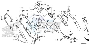 CRF250MF CRF250M UK - (E) drawing EXHAUST MUFFLER