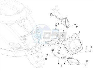 GTS 300 HPE 4T-4V IE ABS E4 (NAFTA) drawing Rear headlamps - Turn signal lamps