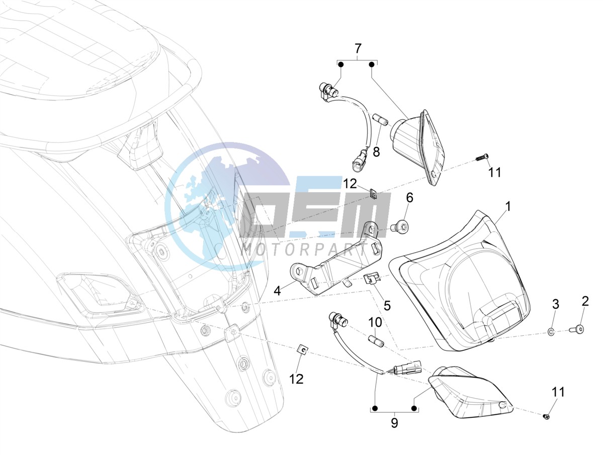 Rear headlamps - Turn signal lamps