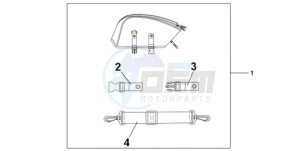 CBR1000RA9 France - (F / ABS CMF) drawing REAR SEAT BAG