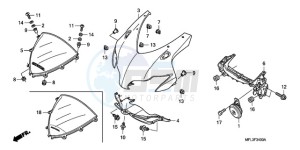 CBR1000RR9 UK - (E / MME) drawing UPPER COWL (1)