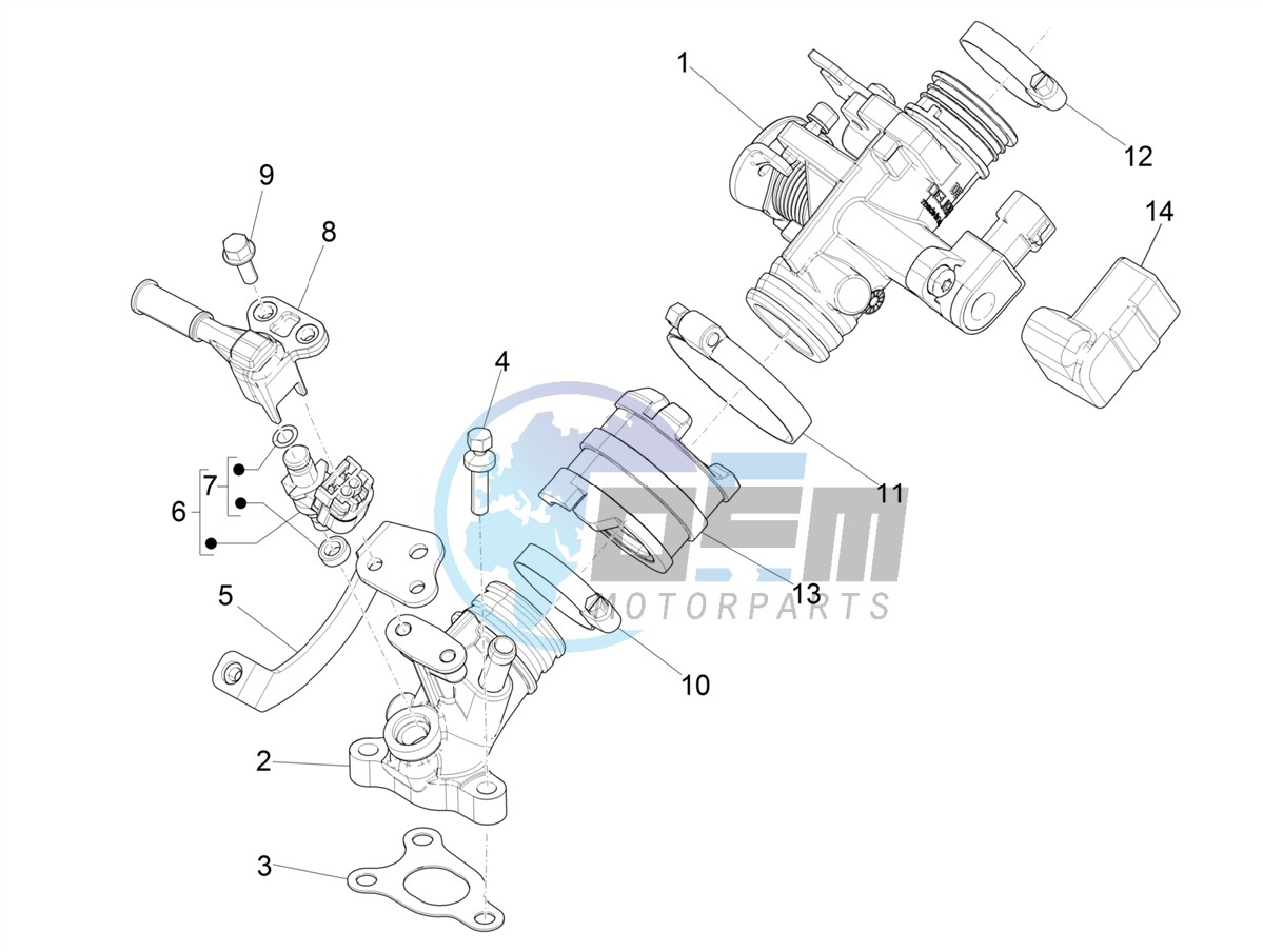 Throttle body - Injector - Induction joint