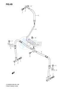 LT-Z400 (E28-E33) drawing FRONT BRAKE HOSE