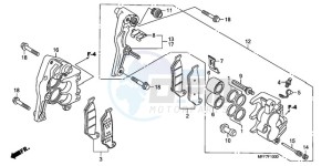 XL700V9 F / CMF drawing FRONT BRAKE CALIPER