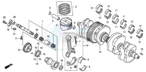 CB1300S CB1300SUPERBOLD'OR drawing CRANKSHAFT/PISTON