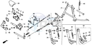 CN250 drawing STAND/BRAKE PEDAL