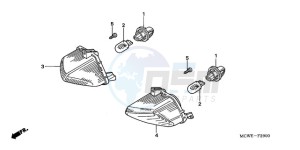 VFR800A9 France - (F / ABS CMF MME) drawing WINKER