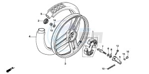 PK50S drawing REAR WHEEL