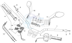 Shiver 750 PA (AA, JP, MAL, T) drawing Handlebar - Controls