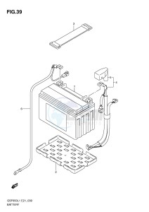 GSF650 (E21) Bandit drawing BATTERY (GSF650SUL1 E21)