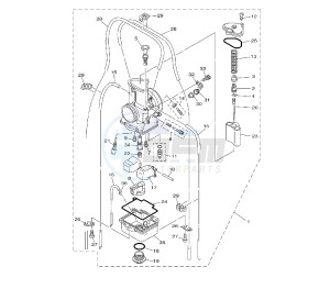 YZ LC 125 drawing CARBURETOR