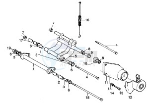 Liberty 125 drawing Swinging arm