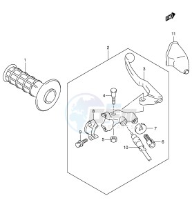 DR-Z400 (E3-E28) drawing LEFT HANDLE LEVER (DR-Z400EY EK1 EK2 EK3 EK4)