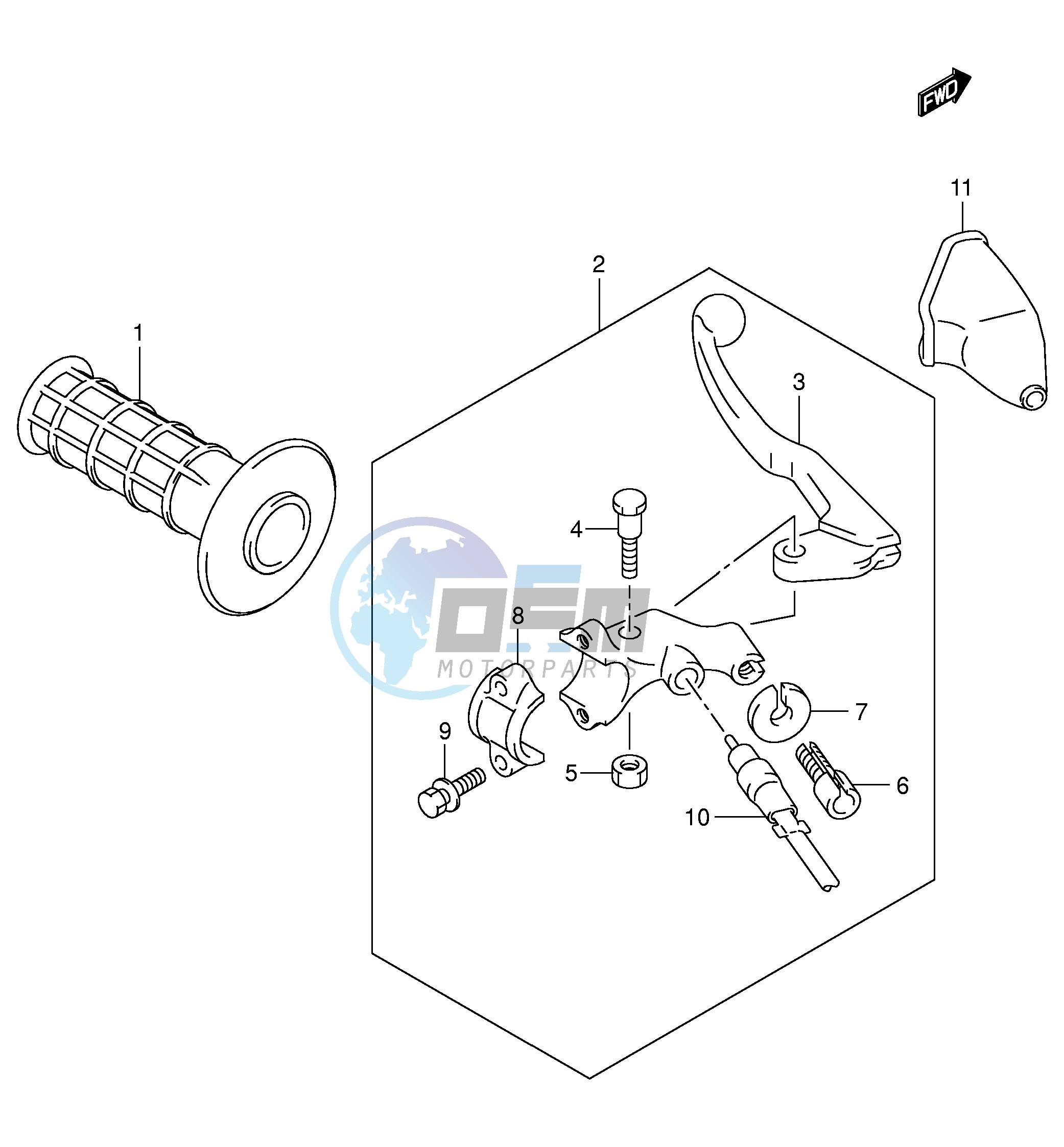 LEFT HANDLE LEVER (DR-Z400EY EK1 EK2 EK3 EK4)