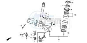 XR600R drawing STEERING STEM