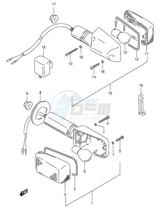 GSX600F (E2) Katana drawing TURN SIGNAL LAMP