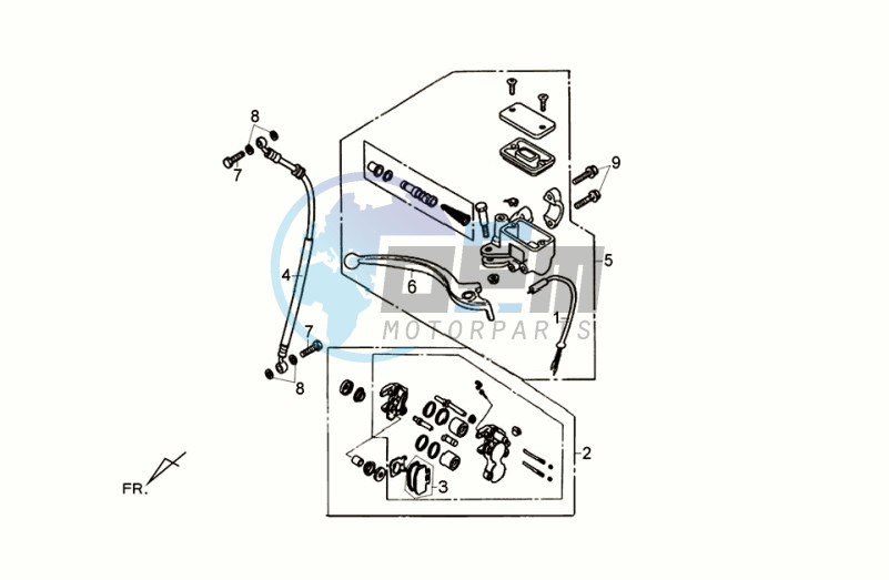 BRAKE CALIPER FOR / BRAKE LEVER CPL