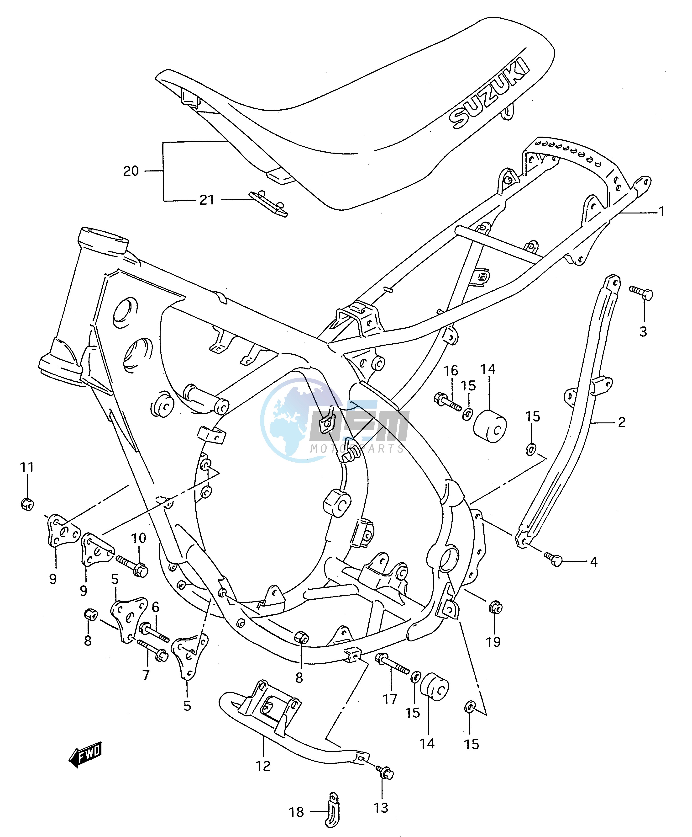 FRAME - SEAT (MODEL P R)