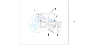 CBR1100XX SUPER BLACKBIRD drawing SOFT PANNIERS L/R