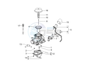 Granturismo 125 L E3 drawing Carburetor components