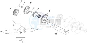 RSV4 1000 RR Racer Pack 2015 drawing Starter / Electric starter