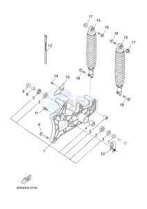 X-MAX125 ABS X-MAX (2DM6 2DM6) drawing REAR ARM & SUSPENSION