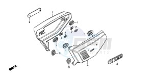 CG125 drawing SIDE COVER