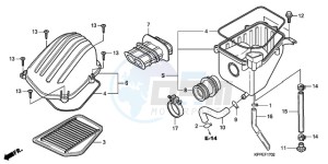 CBR125RW9 Australia - (U) drawing AIR CLEANER (CBR125RW7/RW9/RWA)