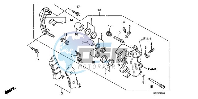 FRONT BRAKE CALIPER (SH1259/1509)