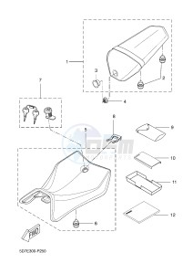 YZF-R125A R125 (5D7N) drawing SEAT