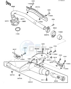 KL 600 B [KL600] (B1-B2) [KL600] drawing MUFFLER