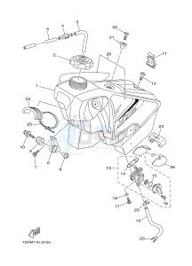 YZ125 (1SRM 1SRN 1SRP 1SRR 1SRR) drawing FUEL TANK