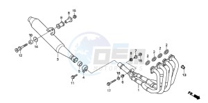 CBF600SA drawing EXHAUST MUFFLER (CBF600S6/SA6/N6/NA6)