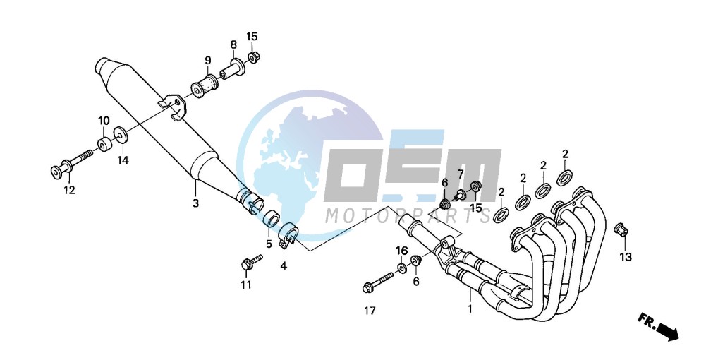 EXHAUST MUFFLER (CBF600S6/SA6/N6/NA6)