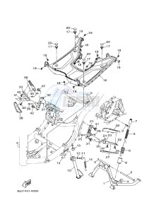 MWS125-C TRICITY 125 (BU51 BU53) drawing STAND & FOOTREST