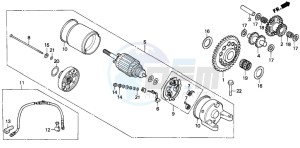 NX250 drawing STARTER MOTOR