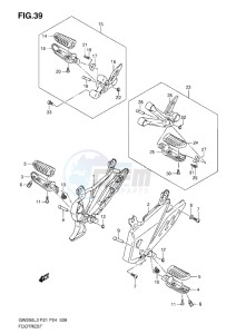 Inazuma GW250 drawing FOOTREST