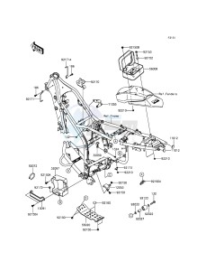 KLX250 KLX250SEF XX (EU ME A(FRICA) drawing Frame Fittings