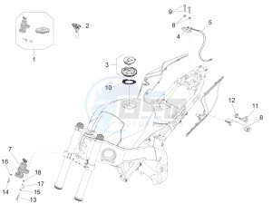 RSV4 1000 RR Racer Pack 2015 drawing Fuel Tank