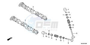 CBF1000FC CBF1000F E drawing CAMSHAFT/VALVE