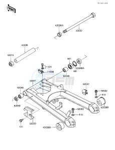 ZX 750 E [GPZ 750 TURBO] (E1-E2) [GPZ 750 TURBO] drawing SWING ARM